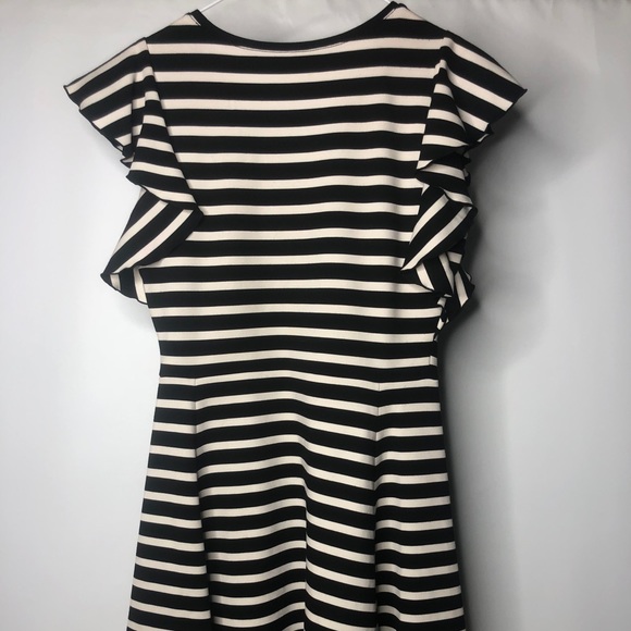 Black & Cream Striped Dress - Picture 7 of 8